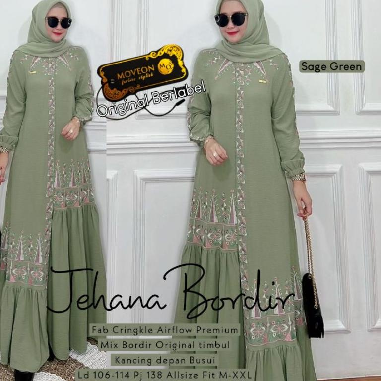 Terlaris Jehana Bordir Mat Airflow Crinkle Mix Bordir Timbul Premium Orinal Moveon