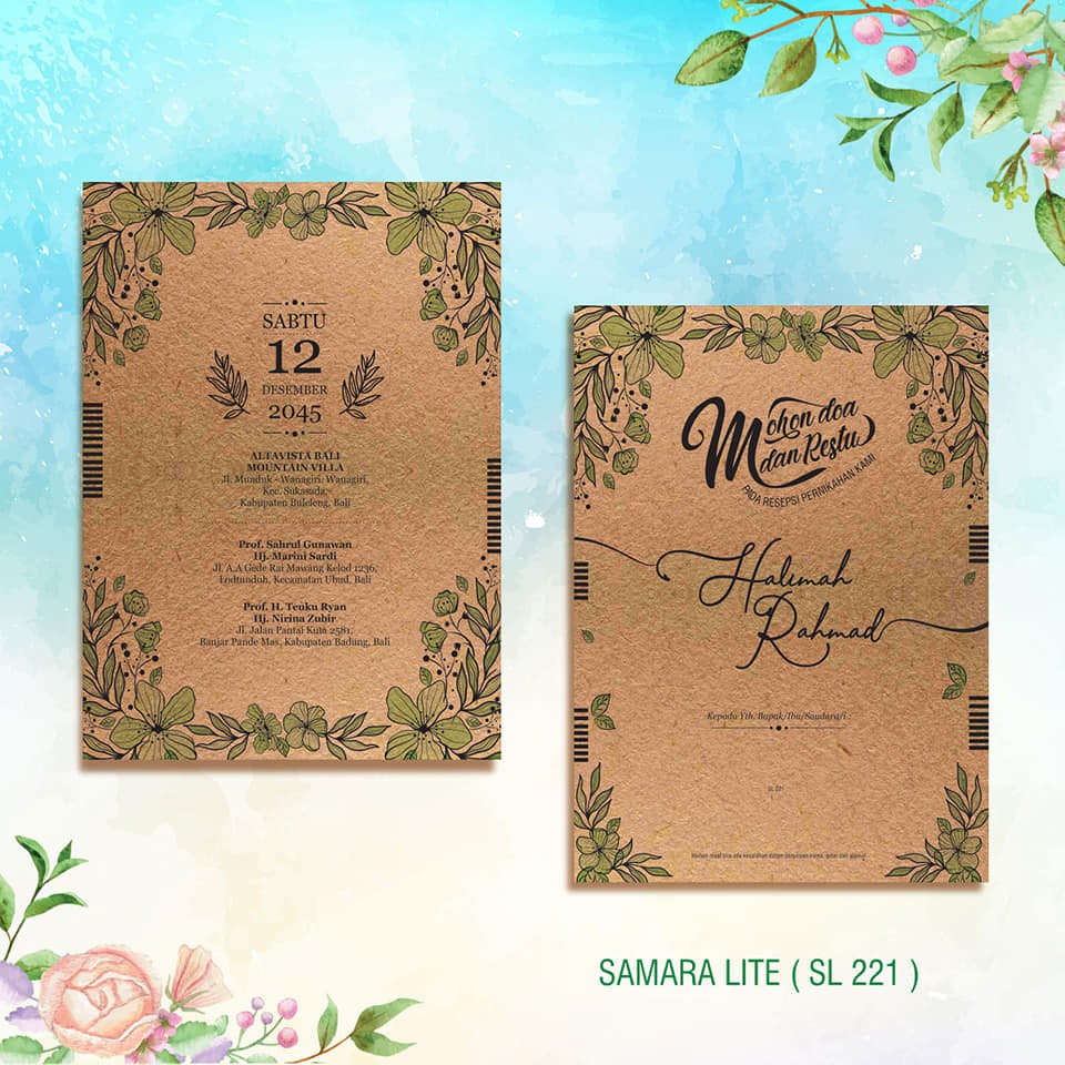 SAMARA LITE (SL 221) Blanko Undangan | Undangan Murah