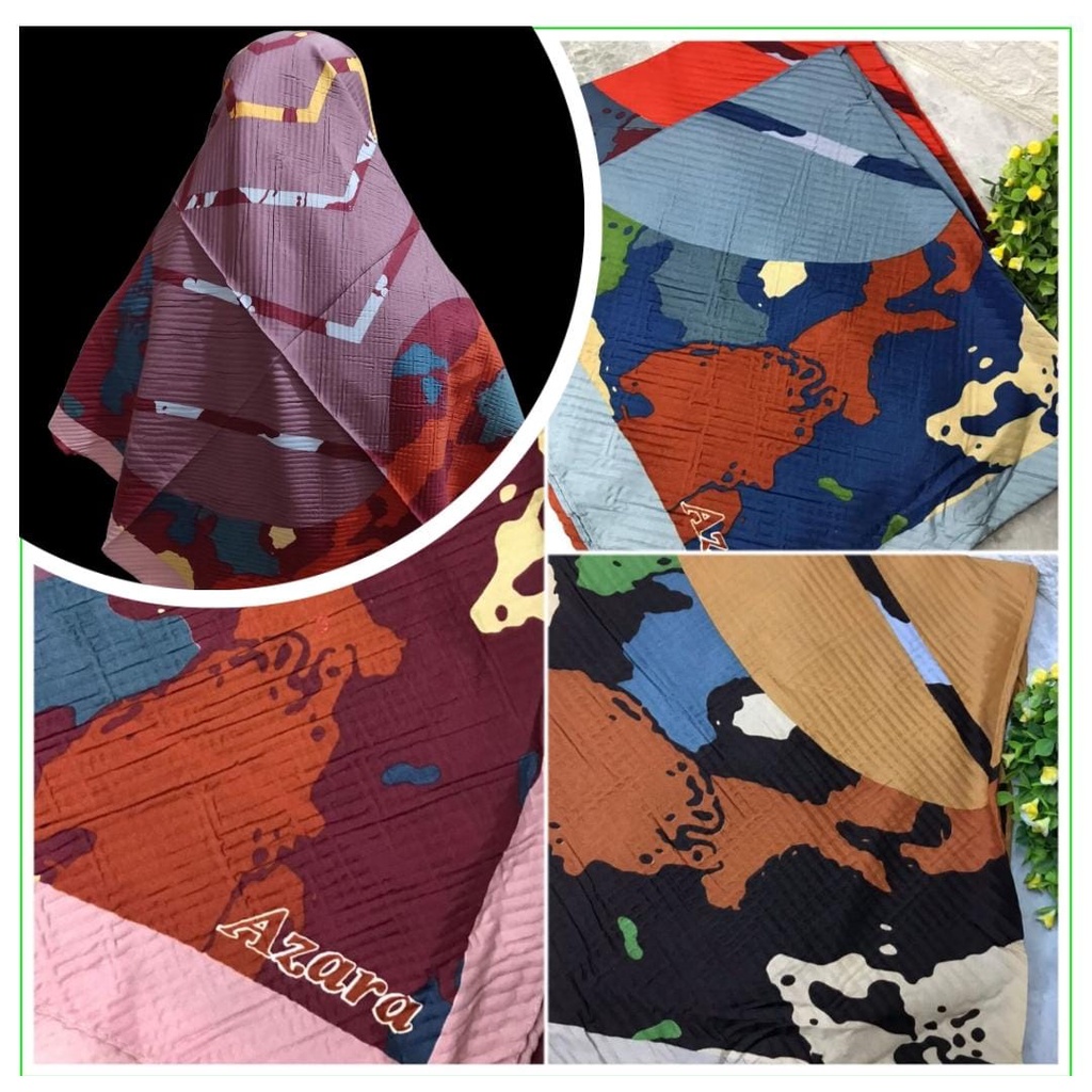 hijab segi empat monalisa motif plisket