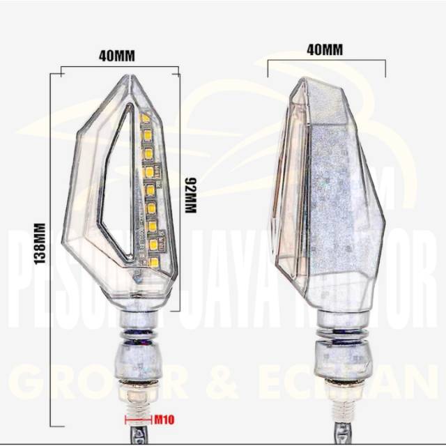 # Lampu Sen Led Running Sen Led Running Model Bolong Universal Semua Motor