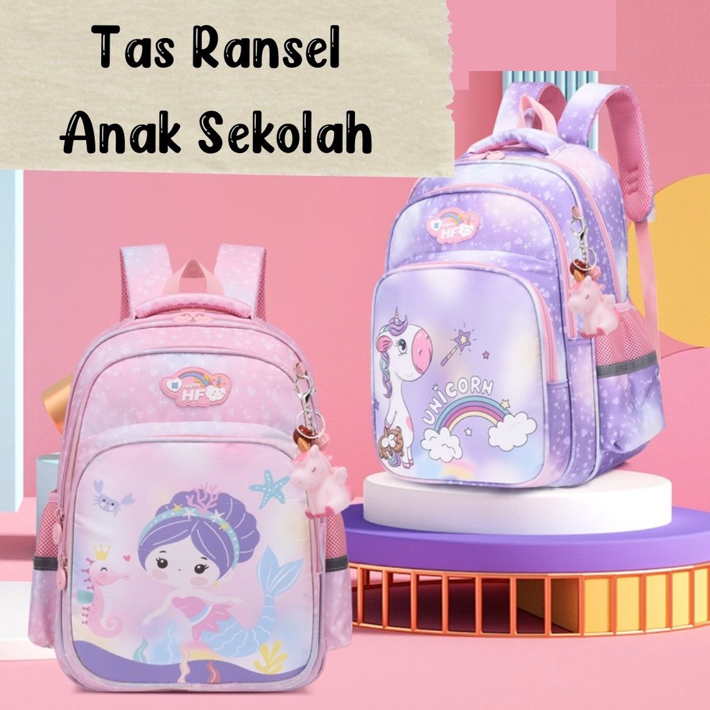 [MTOYS] Tas Ransel Anak Sekolah Model Simple dan Cakep Karakter Lucu Kualitas Import Premium -M0219