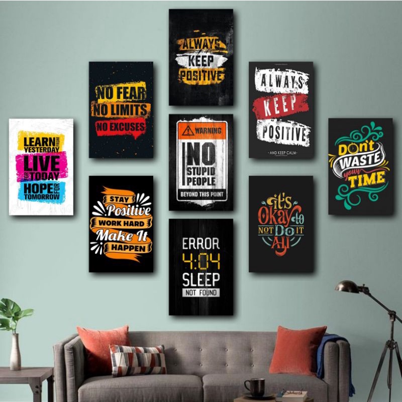 POSTER DINDING KAYU AESTHETIC QUOTES WALL DECOR KEREN MURAH / HIASAN PAJANGAN DINDING / DEKORASI KAM