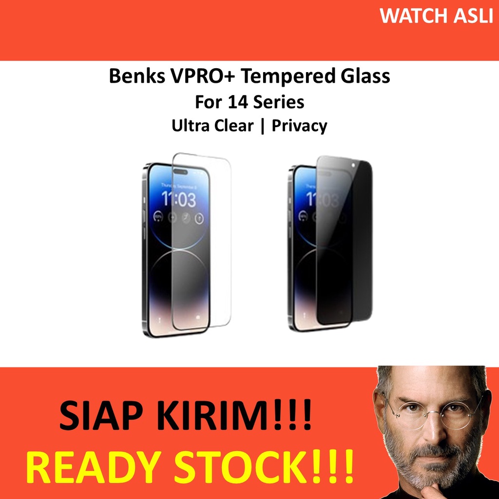 ORIGINAL Benks VPRO+ Tempered Glass iPhone 14 Pro Max 14+ Plus Shield