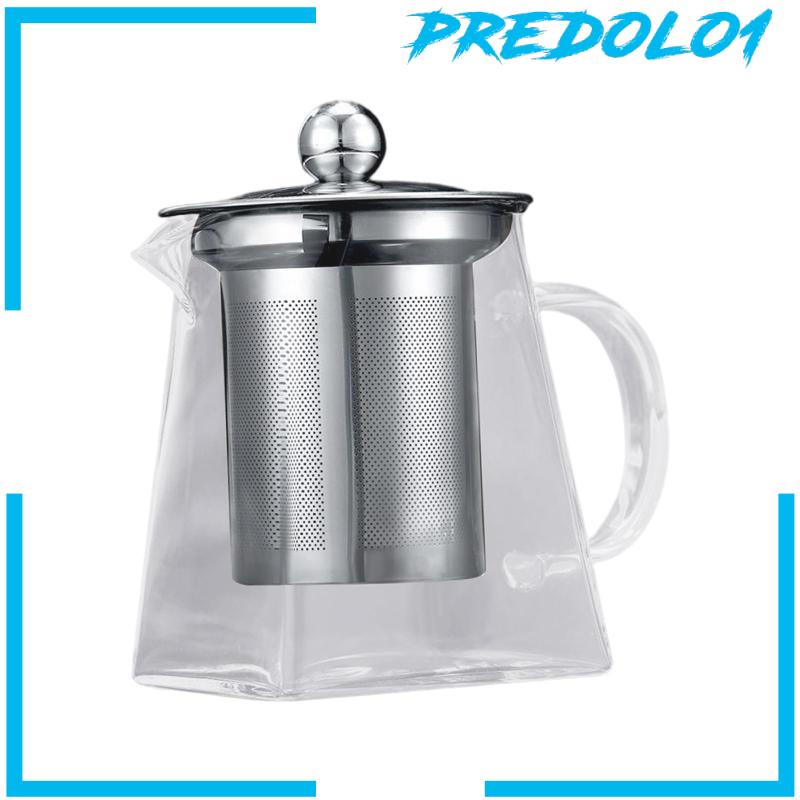 [Predolo1] Teko Kaca Dengan Saringan tea Maker Pot Jug Tempat Es Teh Celup Hotel