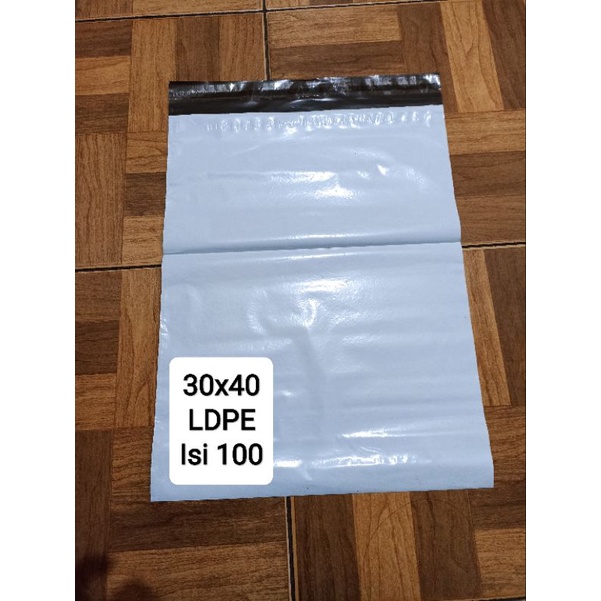 plastik polymailer 30x40 100 Pcs LDPE GLossy putih