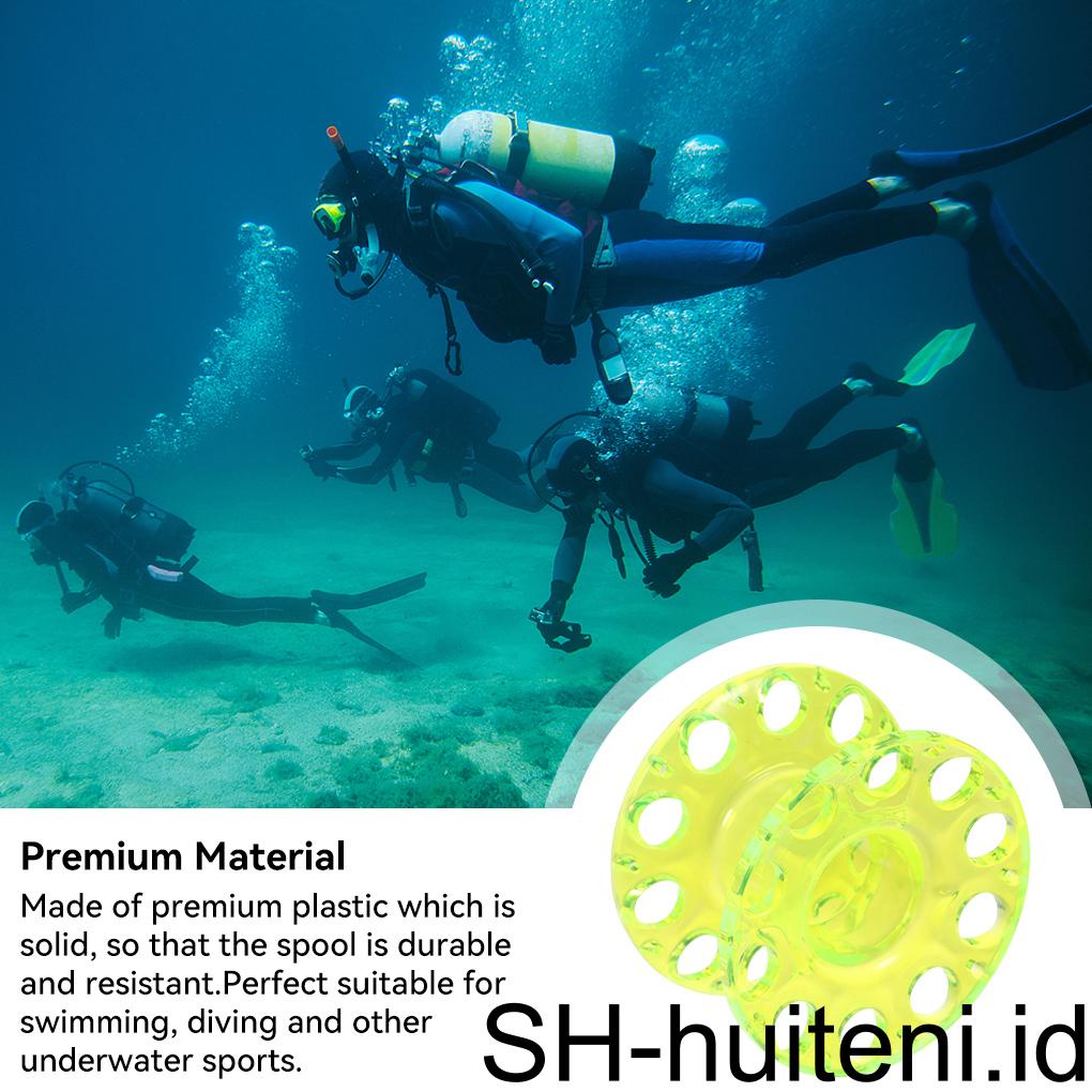 Huit Spool Reel Jari Spul Olahraga Ringan Compact Awet Tahan Air Alat Pengganti Tahan Lama Gratis Diving