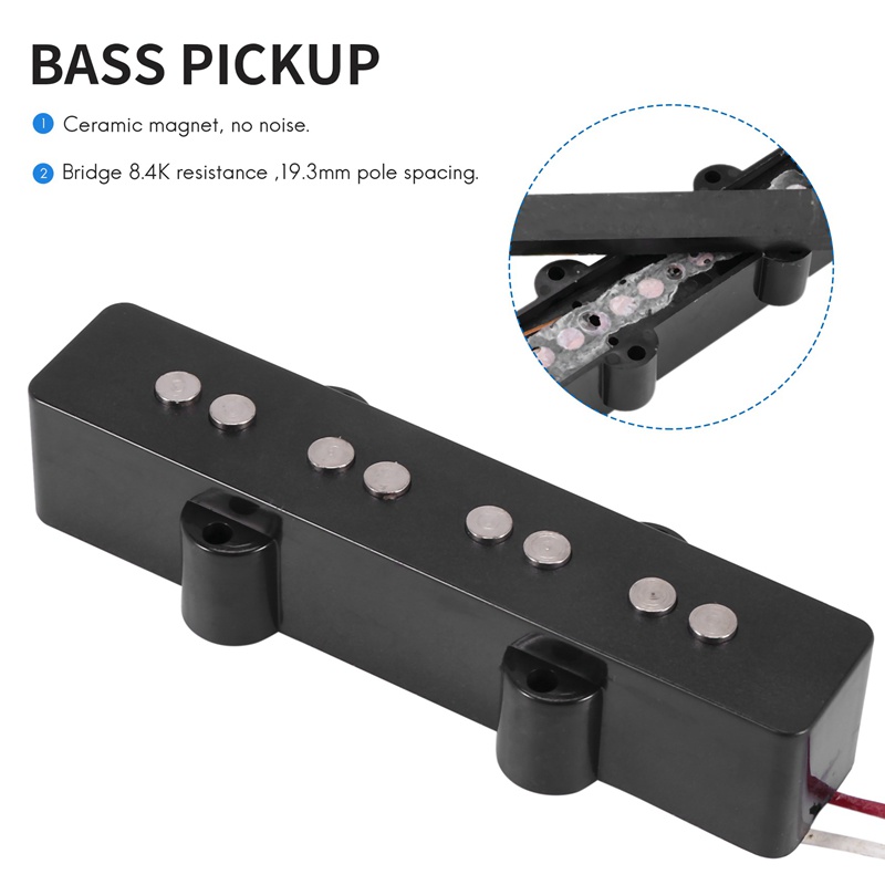 Pro Bass Elektrik Buka Type Noiseless Bridge Pickup Untuk 4 String Jazz Bass Jb Style