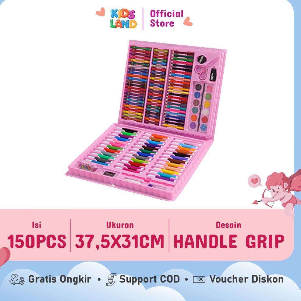 

Super Sale.. Krayon Anak Set Koper 150 in 1 Crayon Full Alat Melukis Mewarnai Set KIDS LAND 45