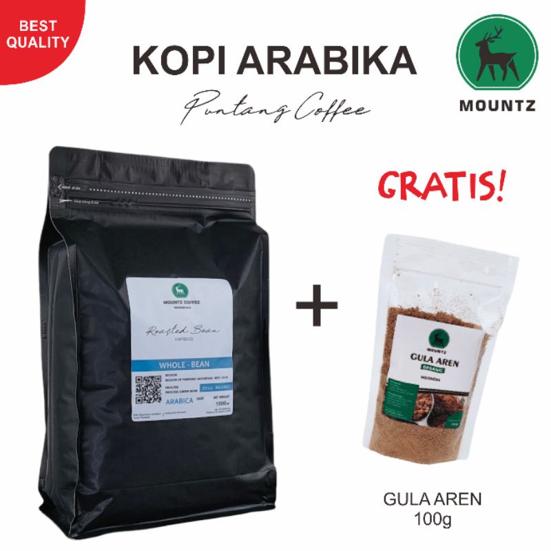 

Biji Kopi Espresso Arabika Full Washed 1kg | Puntang