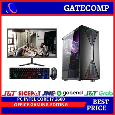 PC Lengkap Gaming i7 2600 / GT 1030 2GB /SSD 120GB / DDR 16 GB / LED 19