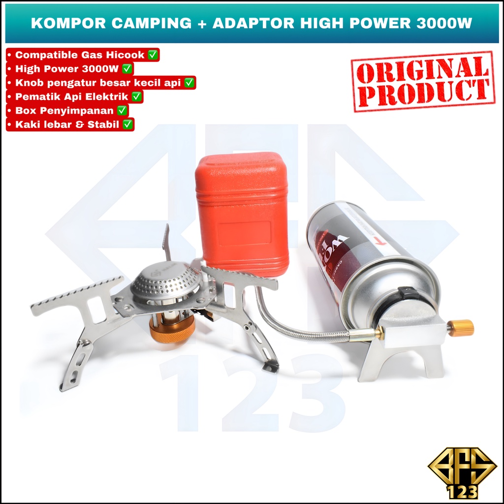 Kompor Gas Ultralight Versi 2 + Adaptor Konverter