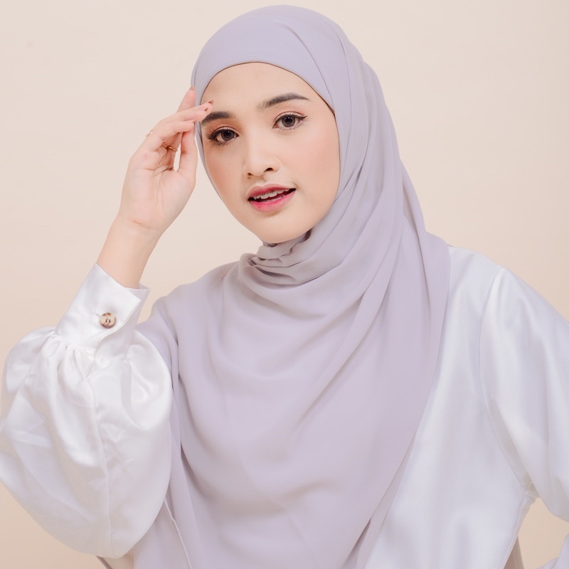 Hijab Pashmina Tali Instan Kerudung Pasmina Ceruty Babydoll Jilbab Melayu Ceruti Nelafa Hijab