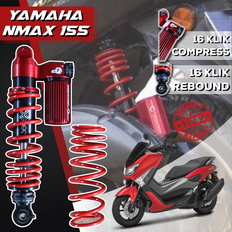 Suspensi Shockbreaker PROFENDER XSeries Yamaha NMAX 115 315Mm Red