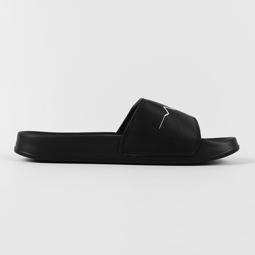 Sendal Slop Pria Wanita SKINRUMA Heart Beat Hitam / Slip On Pria / Slide Pria / Sendal Outdoor / Sendal Cowok