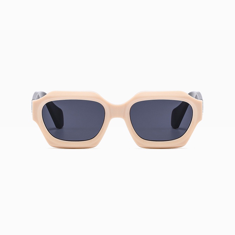 Kacamata Hitam Retro Outdoor Frame Irregular Untuk Pria Dan Wanita