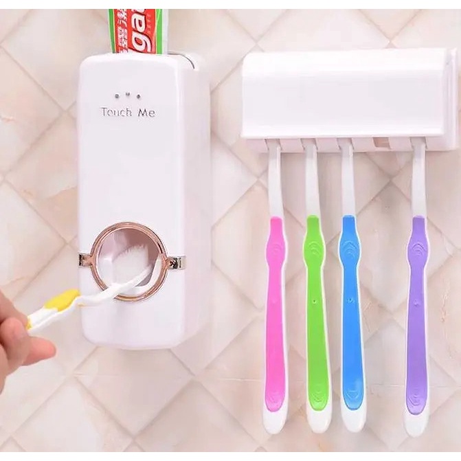 Dispenser Pasta Gigi Odol Tempat Sikat Gigi Set Toothpaste Dispenser