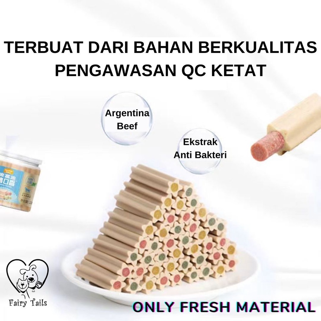 Dental Stick Chewing Gum Anti Bakteri Snack Kunyah Sehat Pembersih Gigi Untuk Anjing Anabul Mint Chamomile Lemon / Chew Stick Antibacterial Series Cleaning Teeth Healthy Treat for Dog