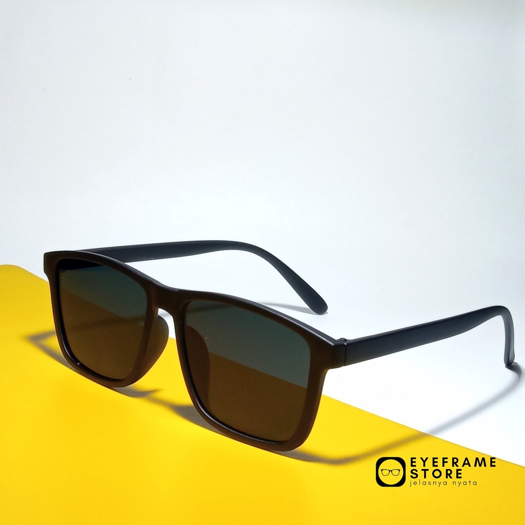 Sylviana723 Kacamata Hitam Keren Persegi Panjang Cowok Kece Sunglasses Kaca Mata