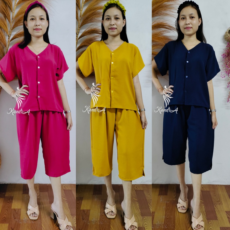 Setelan Kancing Kiandra Airflow