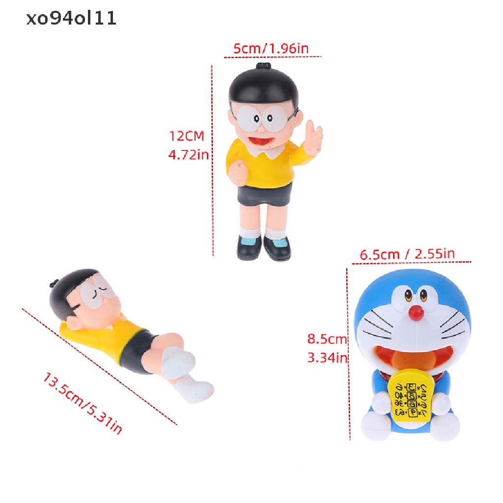 Xo Anime Doraemon Family Figure Model Mainan Mainan Dekorasi Pemandangan Taman OL