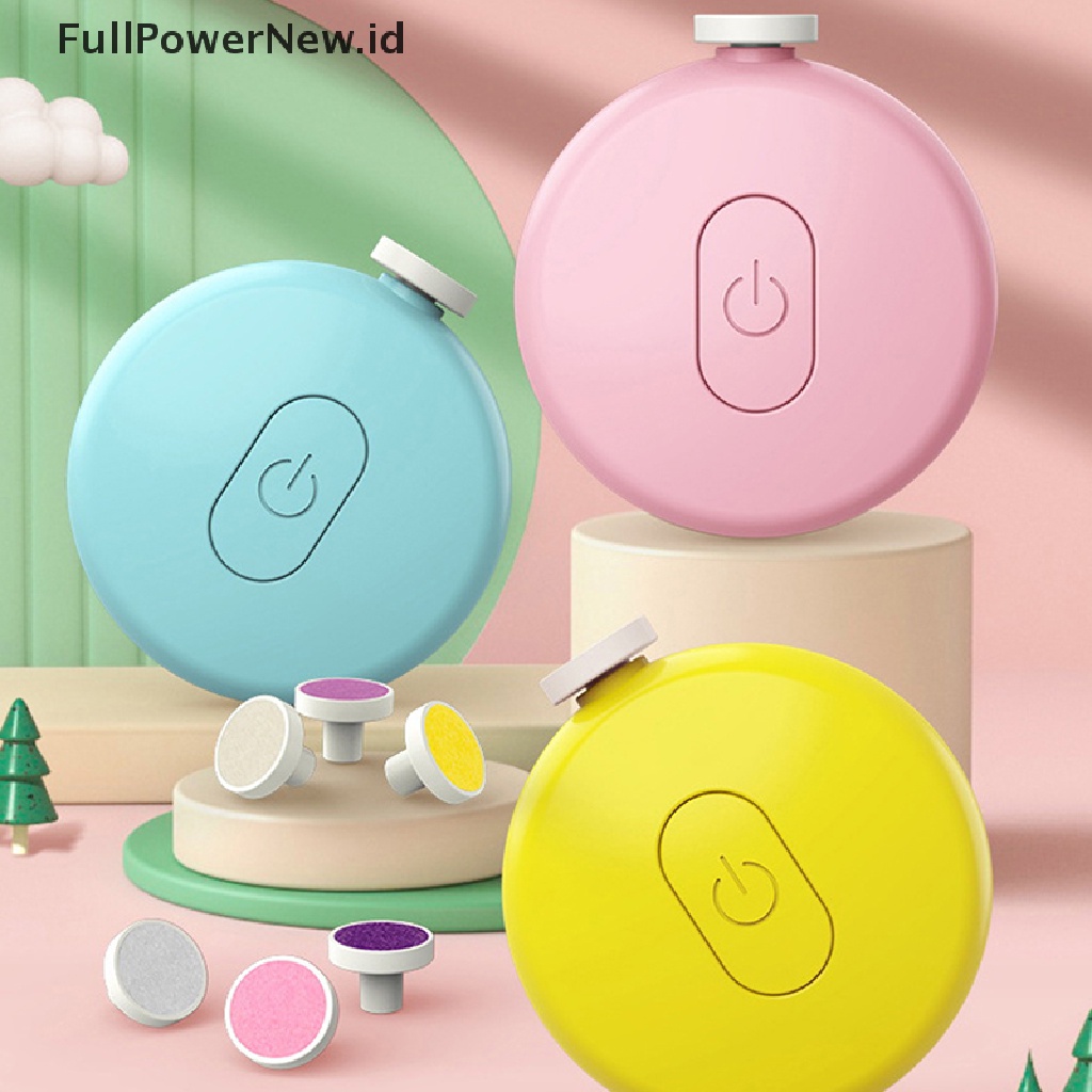 Power Alat Potong Kuku Bayi Elektrik Dengan 6kepala Gerinda Kid Nail Polisher Tools ID