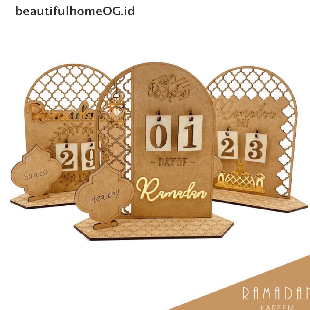 // Beautifulhomeog.id// Kalender Hitung Mundur Ramadhan Hiasan Eid Mubarak DIY Kalender Ramadhan **