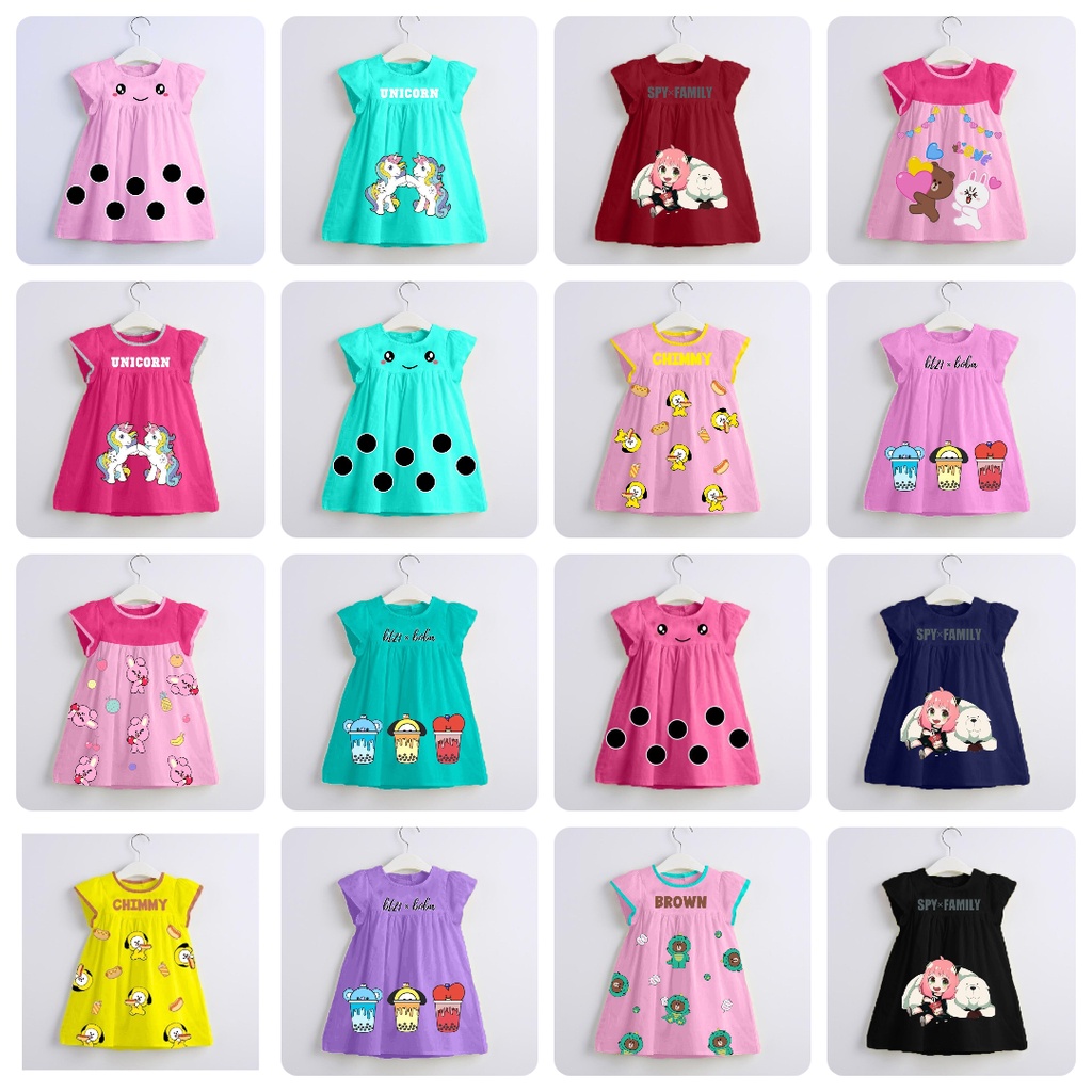 grosir serian permotif dress anak perempuan