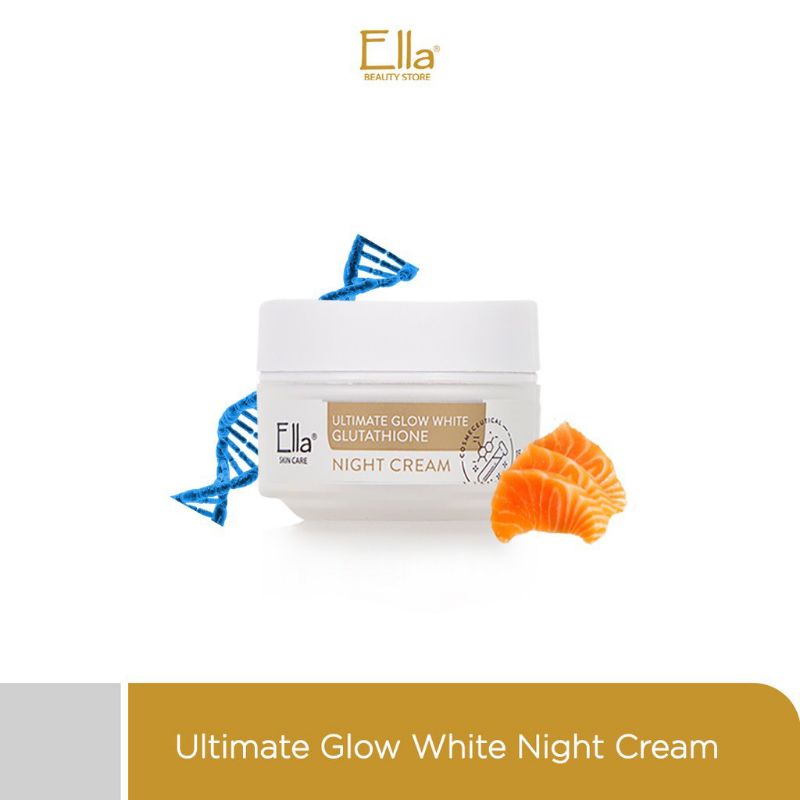 Ella Skincare Ultimate Glow White Night Cream|krim malam pemutih memudarkan flek
