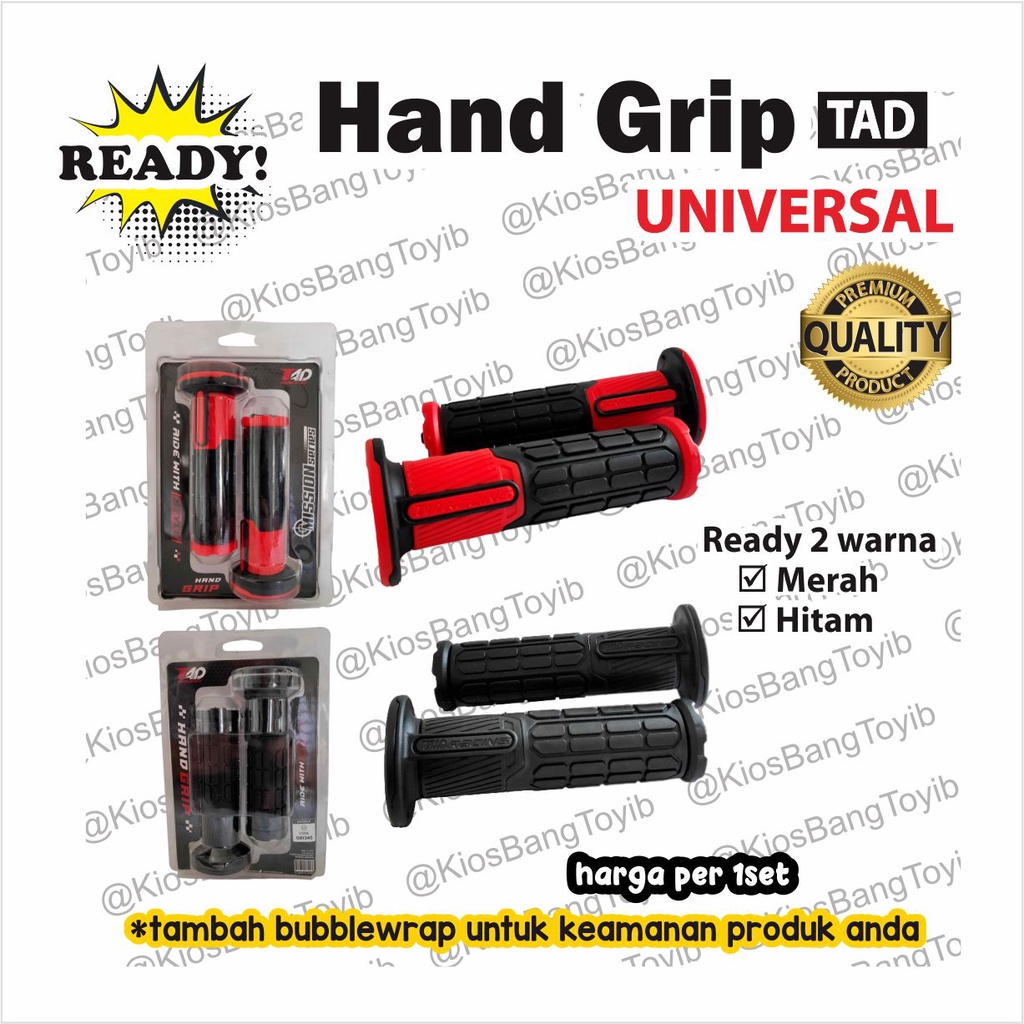 Handgrip Grip Kanan Kiri Handfat Universal Merah Hitam Mission (TAD)