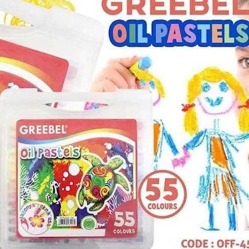 

Crayon Set Greebel 55 Warna Pensil Krayon Mewarnai Oil Pastel Murah Original
