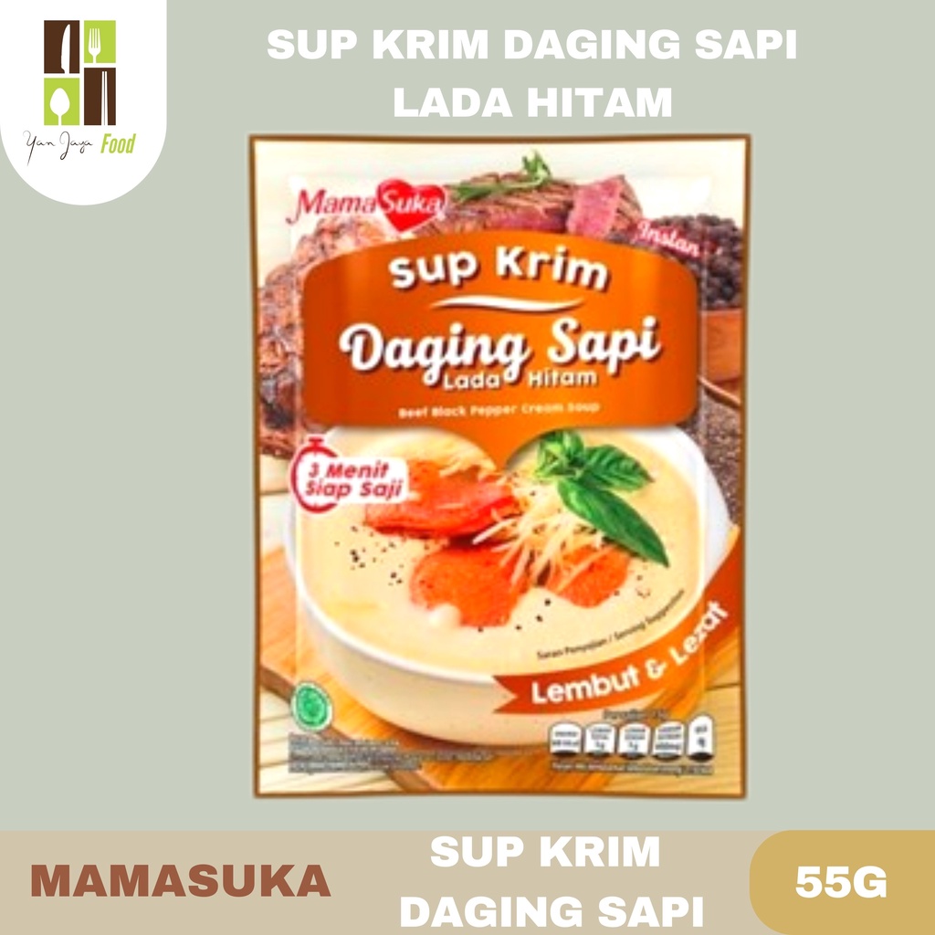 Mamasuka Sup Krim 55g [Sayur&amp;Bawang/Jamur/Jagung/Ayam/Daging Sapi]