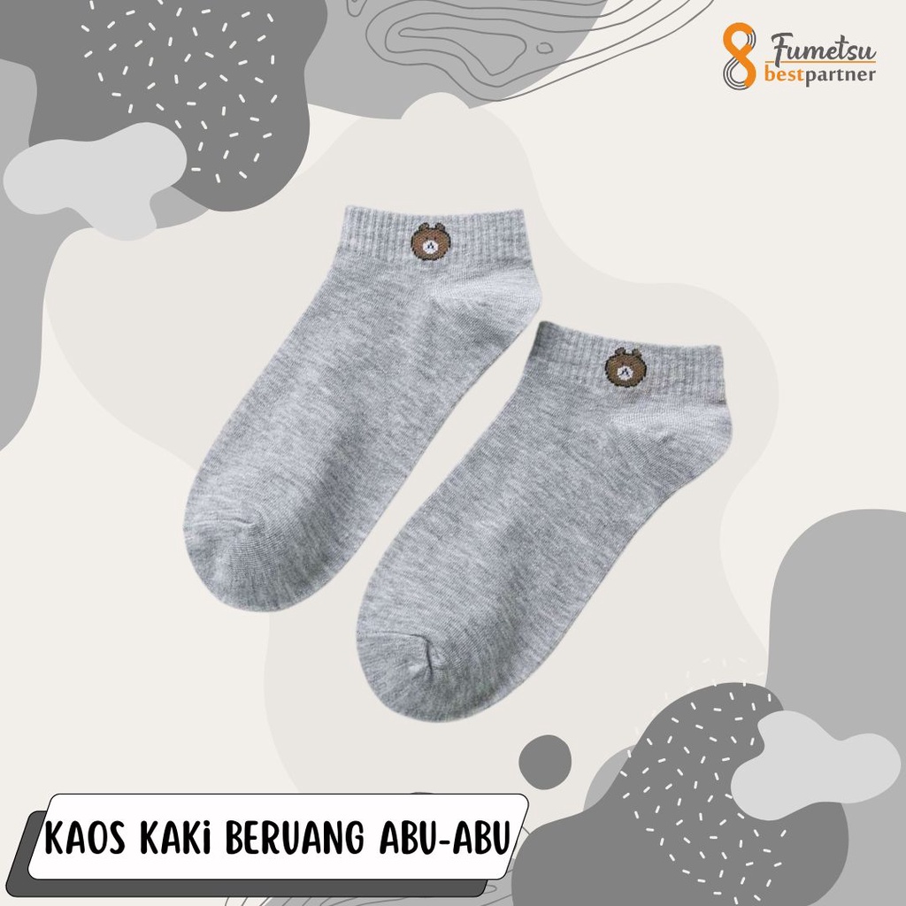 Kaos Kaki Wanita Pria Fashion Unisex Motif Beruang Kaos Kaki Wanita Import Kekinian