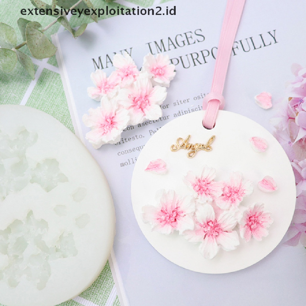 {NEW} 1pc 6lubang Bunga Sakura Cetakan Silikon Gula Coklat DIY Decorag Tools.