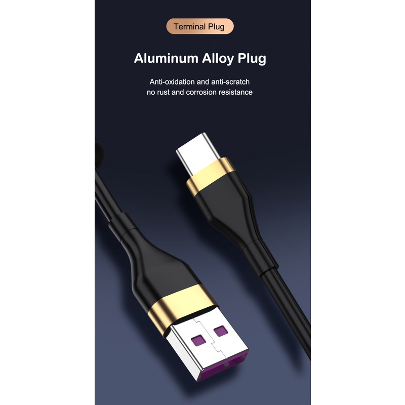 Kabel USB 5A Tipe C Fast Charging Micro USB Wire Untuk Tipe C Micro USB 2in1 Retractable Charge Cord