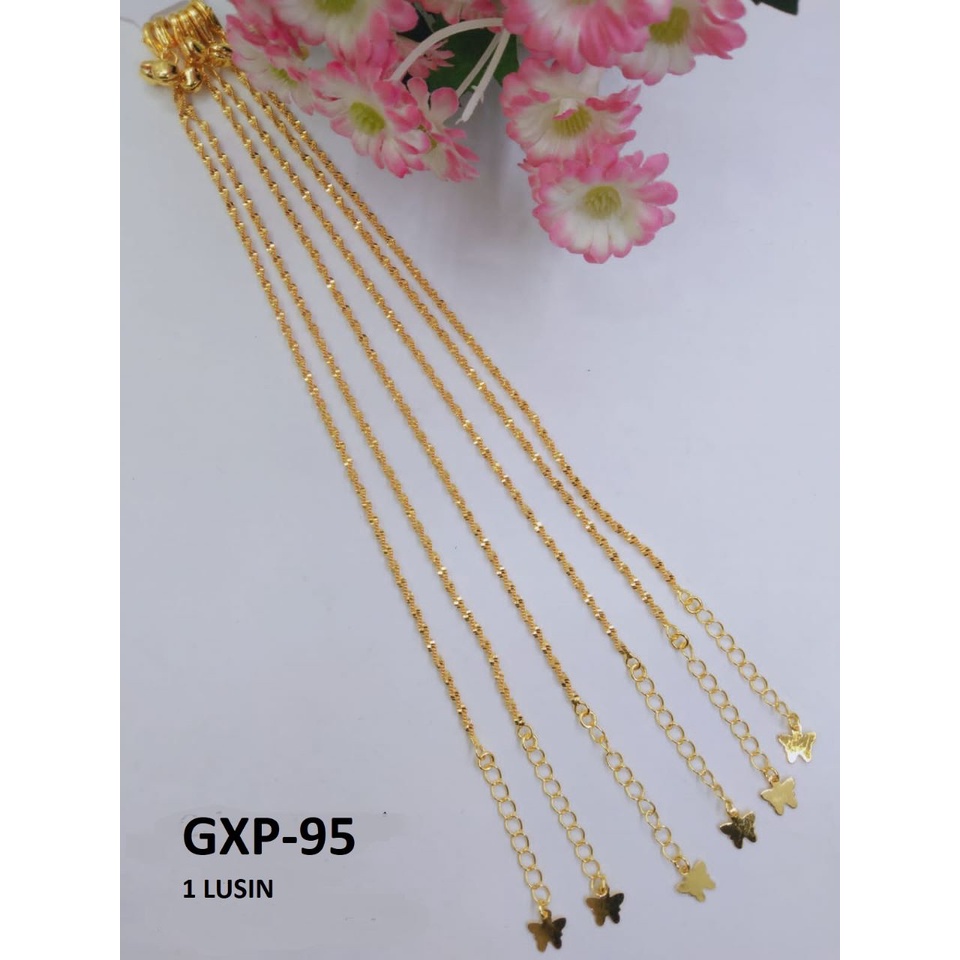 [1 LUSIN ISI 12] GELANG XP RANTAI ULIR EMAS GOLD KUPU TERMURAH / DUNIA GELANG TERBARU