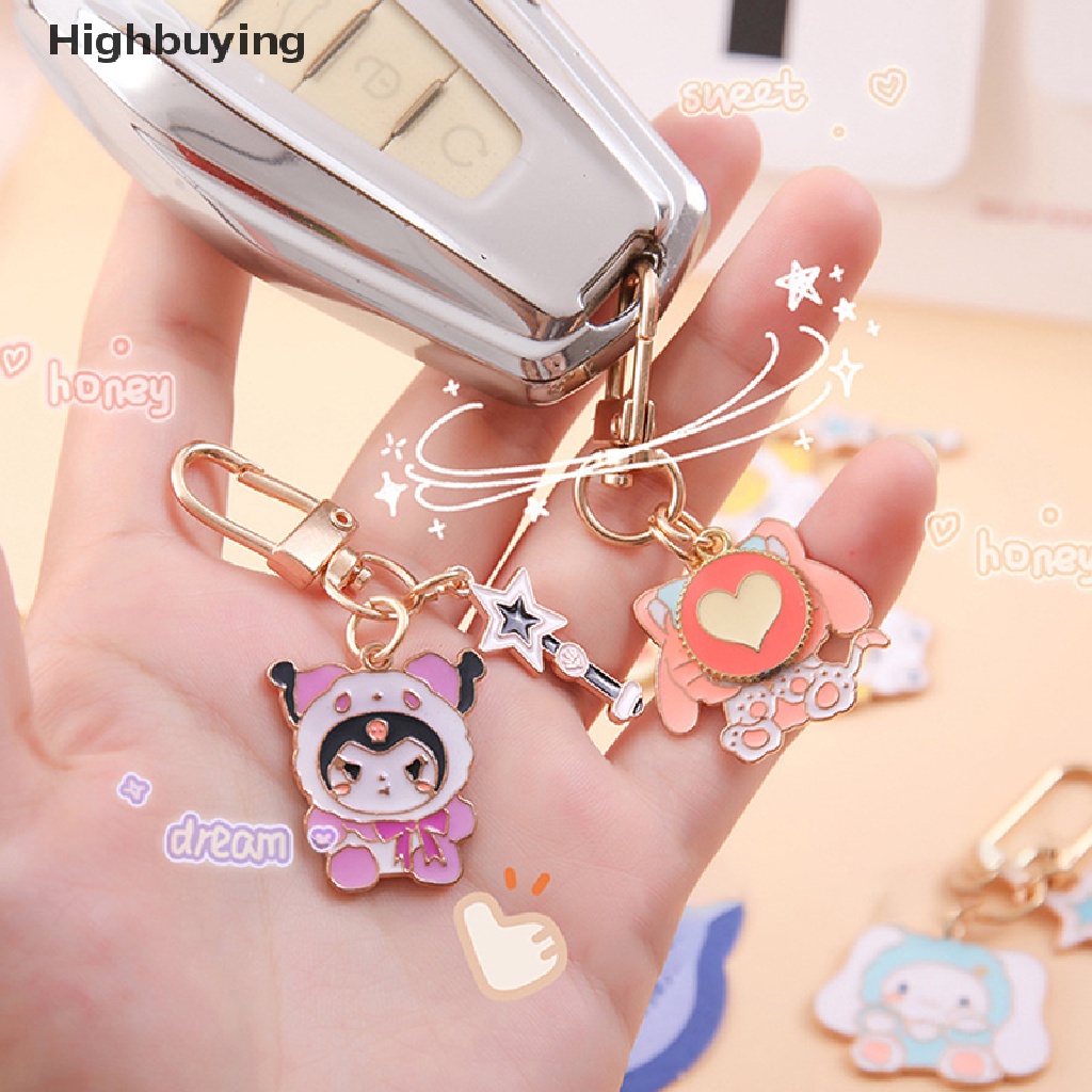 Hbid Kawaii Cinnamoroll Gantungan Kunci Sanrio Anime My Melody Kartun Lucu Hello Kitty Kuromi Girly Heart Bag Pendant Mainan Untuk Anak Perempuan Glory