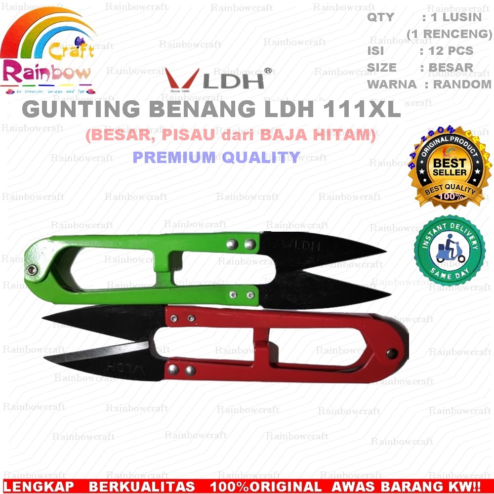 

Gunting Benang Cekris LDH -111XL Ukuran Besar Renceng 1 Lusin