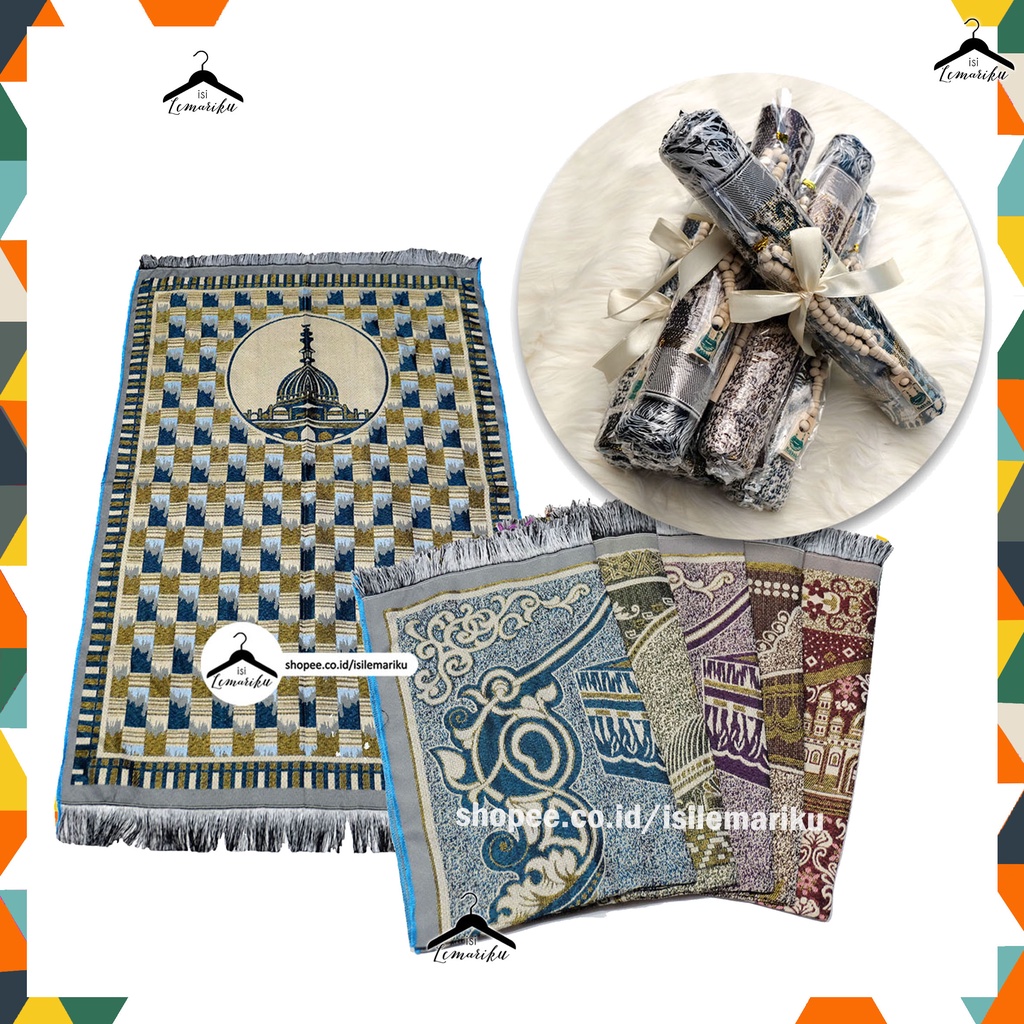 Paket GIFT Sajadah Arabia turkey Besar Free Tasbih Souvenir Pernikahan / Hampers Sajadah