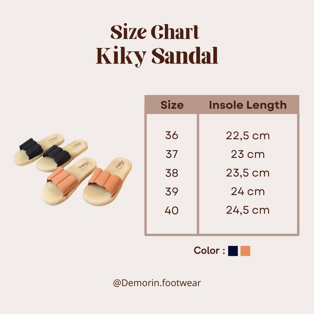 Kiky Sandal Selop Wanita Slip On Teplek - Demorin Sendal
