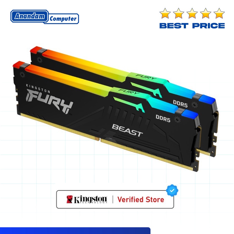 DDR5 32GB KIT PC5200 KINGSTON FURY BEAST RGB