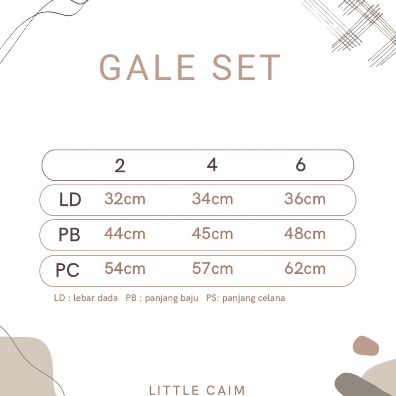 LITTLE CAIM - GALE SET | BAJU ANAK UNISEX