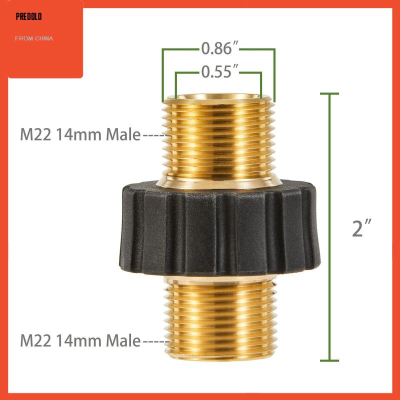 [Predolo] Adaptor Mesin Cuci Tekanan Tinggi M22 14mm Male Quick Connector Untuk Outdoor