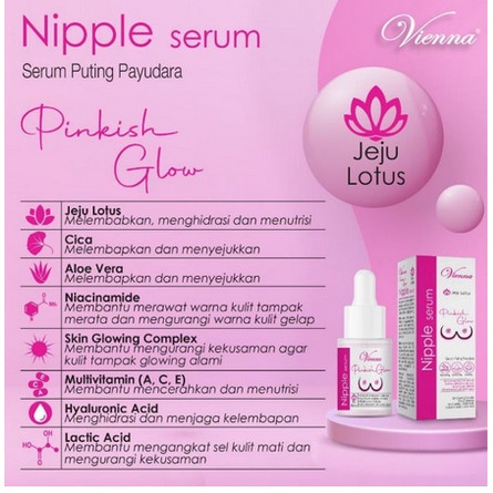 VIENNA PINKISH GLOW NIPPLE SERUM JEJU LOTUS 15ML- NIPPLE SERUM VIENNA