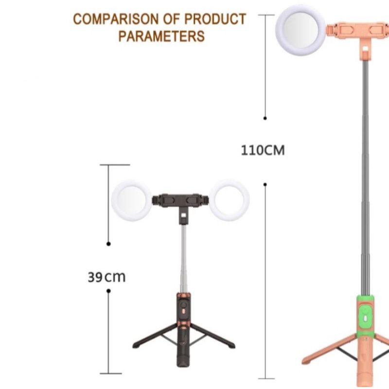 EWAA JC-18H TRIPOD SELFIE LIGHT / TONGSIS BLUETOOTH REMOTE STICK