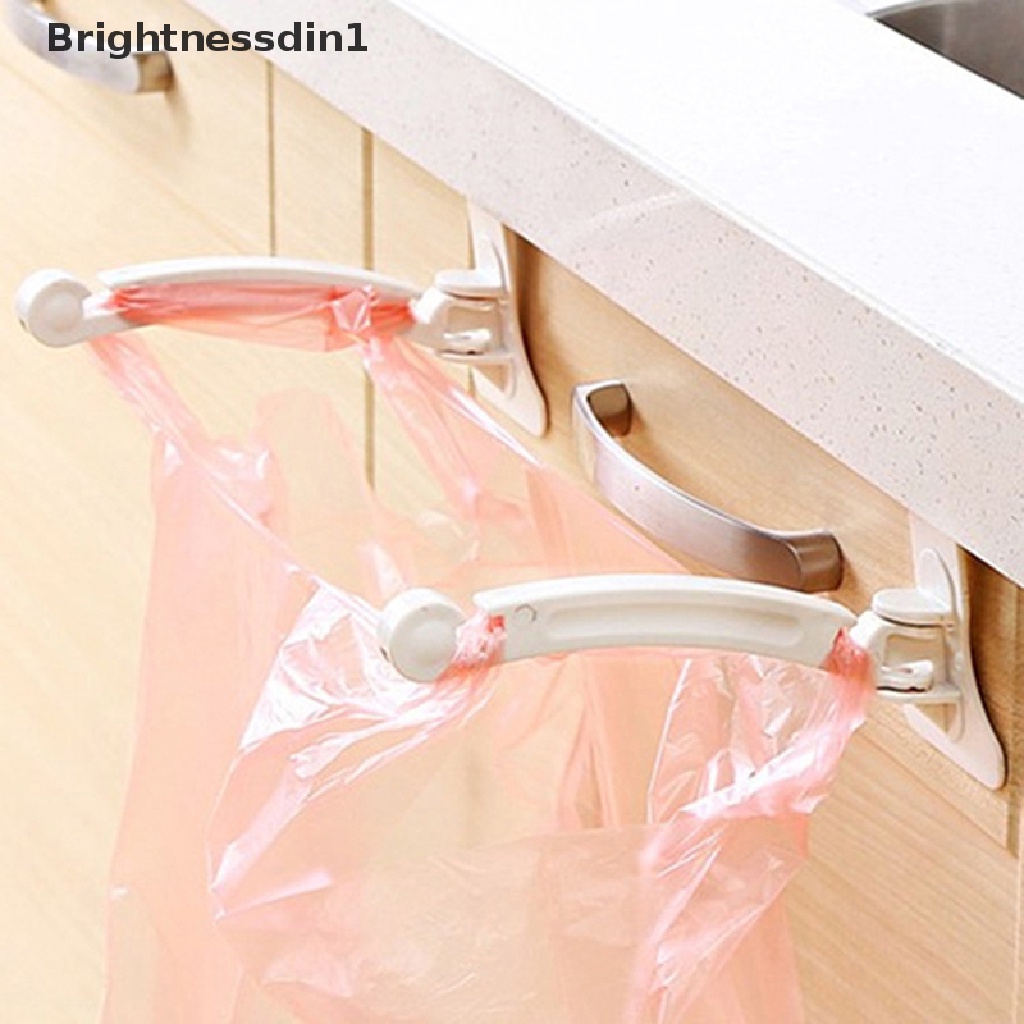 [Brightnessdin1] 2pcs Rak Gantungan Sampah Plastik Lemari Dapur Kantong Sampah Hook Hanging Holder Butik
