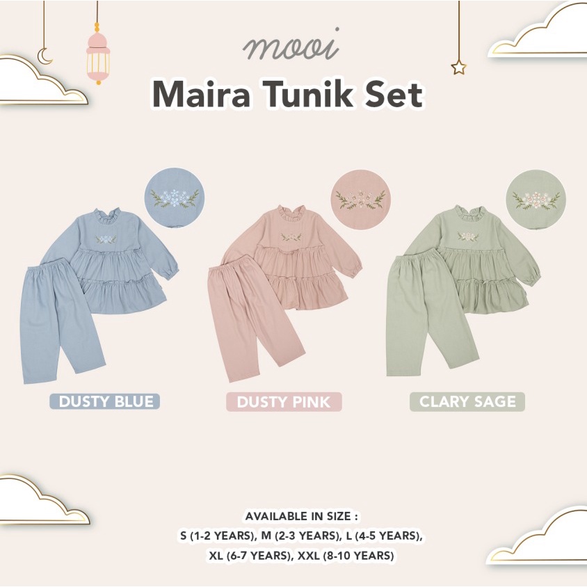 Mooi - Maira Tunik Set | Setelan Anak Perempuan 1-10 tahun