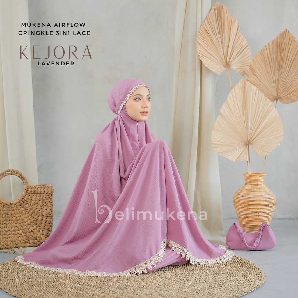 Mukena Dewasa Airflow Crinkle 3in1 Lace Kejora