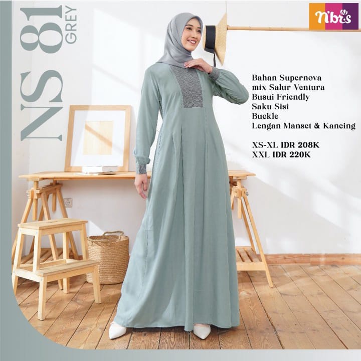 GAMIS NIBRAS ADEM// NIBRAS NS 081// GAMIS NIBRAS TERBARU// GAMIS KEKINIAN// GAMIS MURAH BERKUALITAS