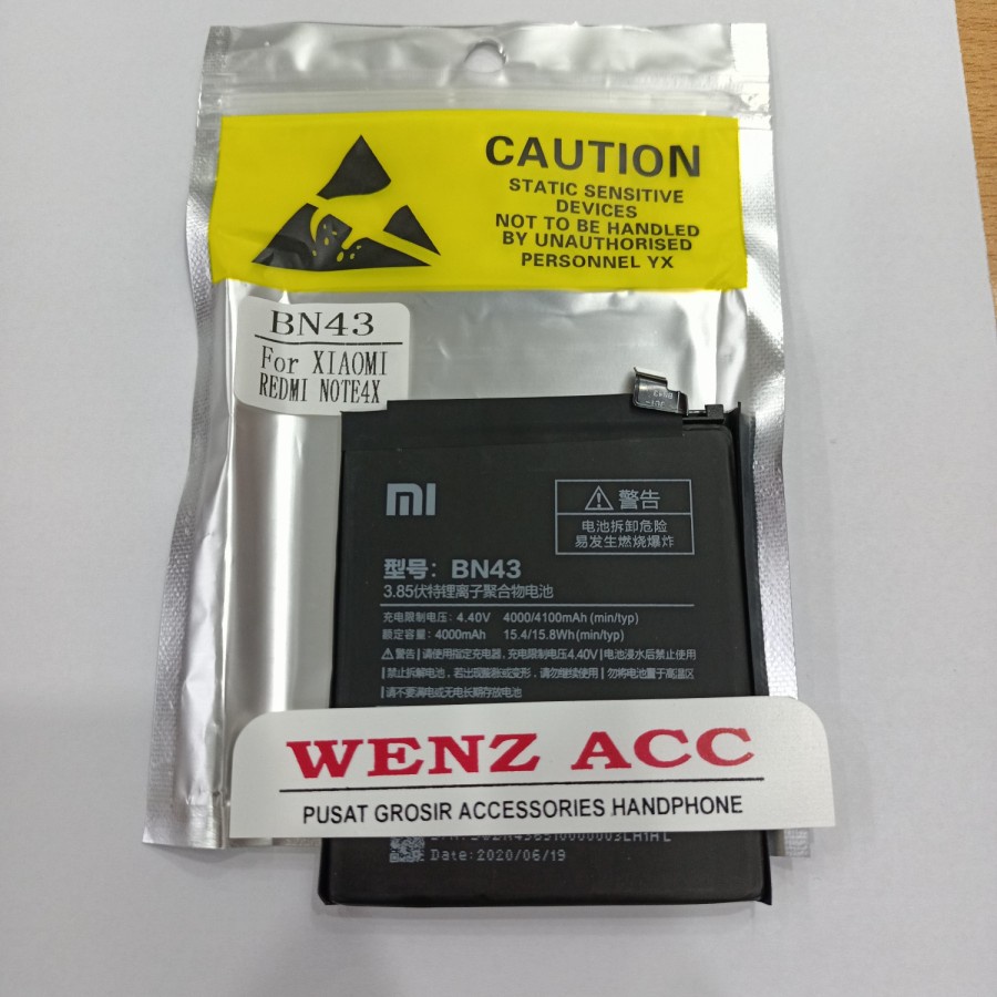 Baterai Battery Batre Xiaomi Redmi Note 4X BN 43 BN43 Original