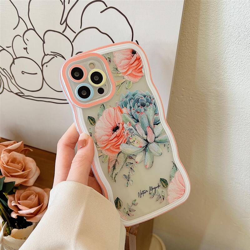 Soft Case Redmi 10C 10A 9A Note 11S 11 Pro Note10 5G Note 10S 9C 9T Note9 Note8 Poco M5S X3 Pro NFC Fashion Realistis Berdaging Tanaman Berdaging Kombinasi Pola Desain Sarung